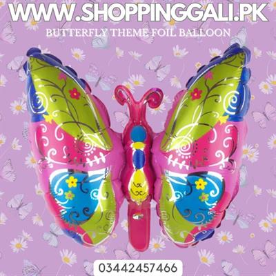 BUTTERFLY FOIL BALLOON IN MULTICOLORS ( 48 CM X 76 CM )