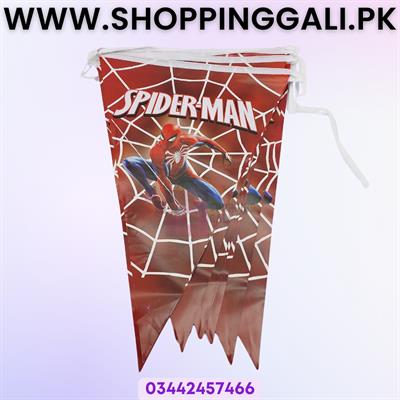 SPIDERMAN THEME BUNTINGS RED - PACK OF 10 SPIDERMAN FLAGS BANNER