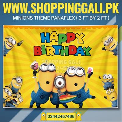 MINIONS BIRTHDAY PARTY BANNER ( 36 INCHES X 24 INCHES )