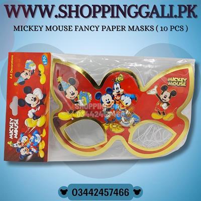 MICKEY MOUSE FANCY PAPER MASKS ( PACK OF 6 PAPER MASKS )