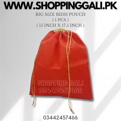 RED COLOR BIG SIZE BIDH POUCHES PACK OF 1 ( 15 INCH X 17.5 INCH )