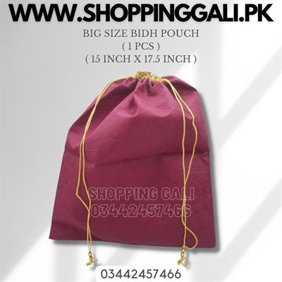 MAROON COLOR BIG SIZE BIDH POUCHES PACK OF 1 ( 15 INCH X 17.5 INCH )