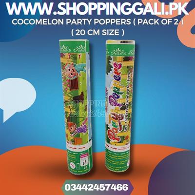 COCOMELON PARTY POPPERS PACK OF 2 PARTY POPPER ( 20 CM SIZE )