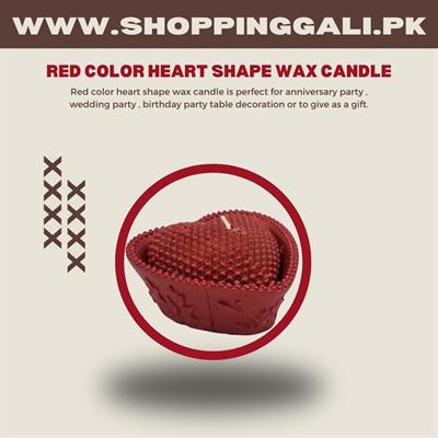 RED COLOR HEART SHAPE CANDLE ANNIVERSARY CELEBRATION CANDLE