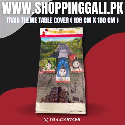 TRAIN BOOGIES TABLE COVER FOR TABLE DECORATION ( 108 CM X 180 CM )