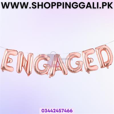 ENGAGED FOIL BALLOON IN ROSE GOLD COLOR - ENGAGEMENT PARTY FOIL BALLOONS