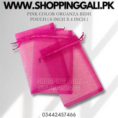 HOTPINK COLOR BIDH POUCH FOR NIKKAH CEREMONY ( PACK OF 50 BIDH BAGS ) UNFILLED