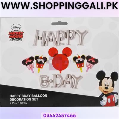 MICKEY MOUSE THEME DECORATION FOIL BALLOONS 7 PCS MICKEY FOIL BALLLOONS SET