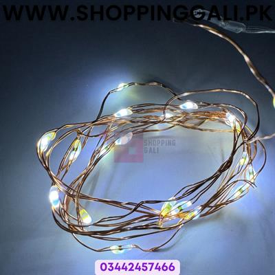 2 SHADES FAIRY LIGHT FOR ROOM DECORATION - WHITE COLOR FAIRY LIGHT - GOLDEN COLOR FAIRY LIGHT