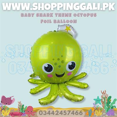 OCTOPUS MINI SIZE FOIL BALLOON PERFECT FOR BABY SHARK BIRTHDAY PARTY DECORATION