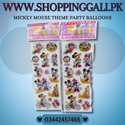 MICKEY MOUSE STICKERS PACK FOR NOTEBOOK DIARY DECORATIONS ( PACK OF 4 STICKERS )