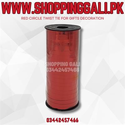 RED COLOR RIBBON ROLL FOR BALLOONS , BASKET AND GIFT DECORATIONS