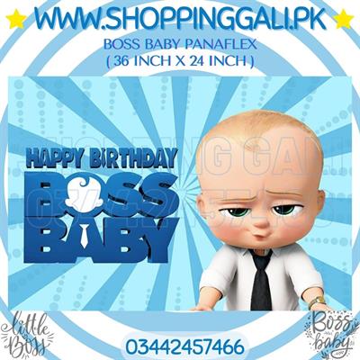 BOSS BABY BIRTHDAY PARTY BANNER ( 36 INCHES X 24 INCHES )