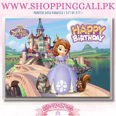 PRINCESS SOFIA BIRTHDAY PARTY BANNER ( 36 INCHES X 24 INCHES )