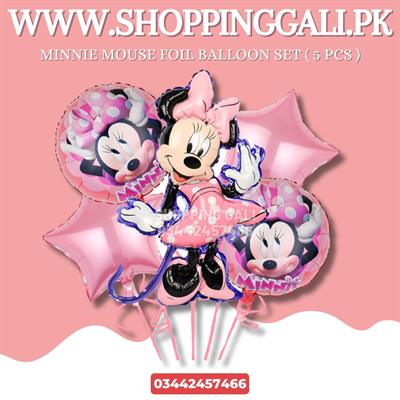 MINNIE MOUSE FOIL BALLOONS IN BLUSH PINK COLOR ( PACK OF 5 FOIL BALLOONS )