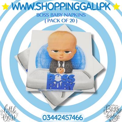 BOSS BABY NAPKINS ( PACK OF 20 TISSUE PAPER )