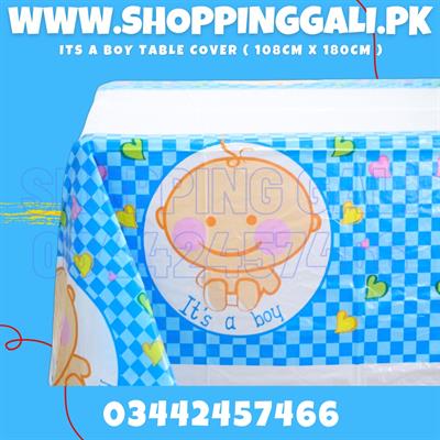 ITS A BOY TABLE COVER FOR TABLE DECORATION ( 108 CM X 180 CM )