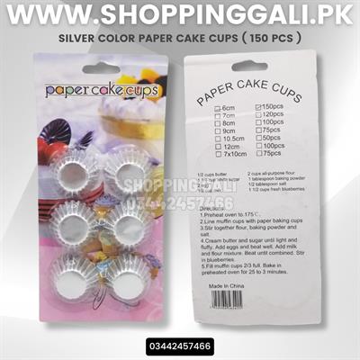 MINI PAPER CUPCAKE HOLDER IN SHINNY SILVER COLORS ( 6 CM SIZE CUPCAKE HOLDER AND 150 PCS )