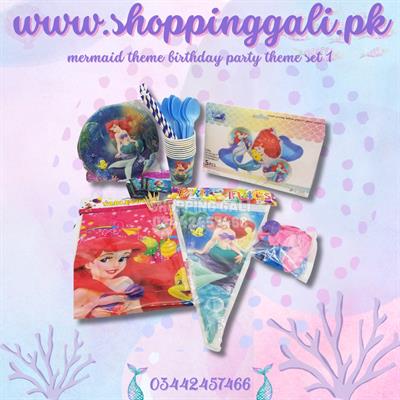 MERMAID THEME BIRTHDAY PARTY SET 1