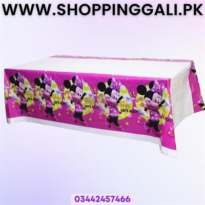 MINNIE MOUSE THEME TABLE COVER - MINNIE MOUSE TABLE COVER FOR TABLE DECORATION