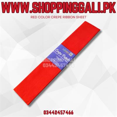 RED COLOR CREPE PAPER SHEETS FOR PARTY DECORATION