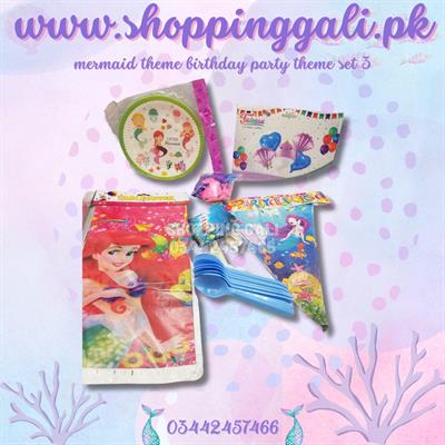 MERMAID THEME BIRTHDAY PARTY SET 3