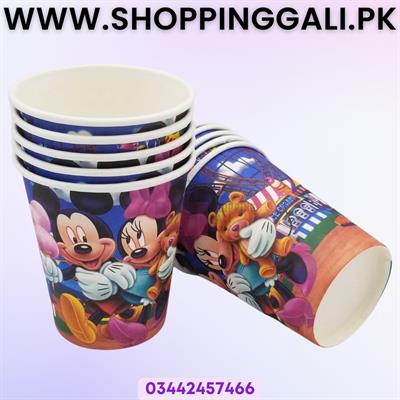 MICKEY MOUSE MINNIE MOUSE THEME PAPER CUPS - PACK OF 10 PAPER CUPS