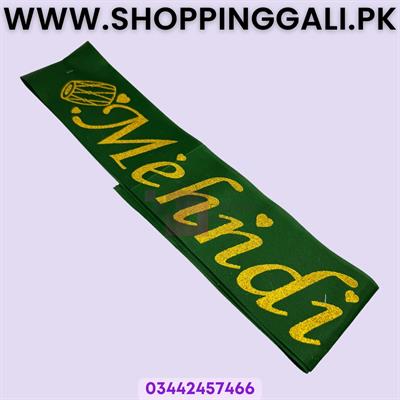 MEHENDI SASH FOR PARTY WEAR IN GREEN COLOR