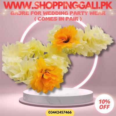 GAJRE PAIR ARTIFICIAL KANGAN IN YELLOW COLOR PERFECT FOR MEHENDI COMES IN A PAIR