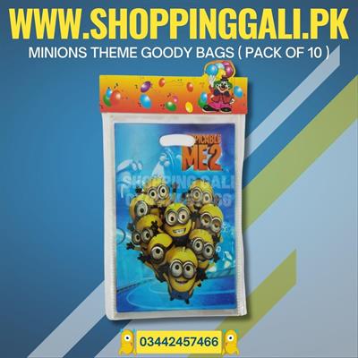 MINIONS GOODY BAGS ( PACK OF 10 GIFT BAGS )