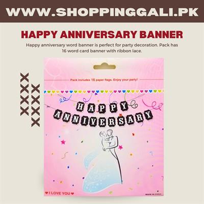 HAPPY ANNIVERSARY WORD BANNER FOR ANNIVERSARY PARTY DECORATION