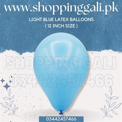 LIGHT BLUE COLOR LATEX BALLOONS PARTY DECORATION BALLOONS ( PACK OF 25 BALLOONS )