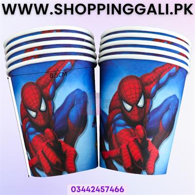 SPIDERMAN THEME PAPER CUPS - PACK OF 10 PAPER CUPS - SPIDERMAN PAPER CUPS