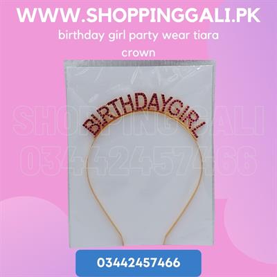 BIRTHDAY GIRL HAIR BAND IN HOTPINK NAG HEADBAND TIARA CROWN