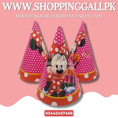 MINNIE MOUSE BIRTHDAY PARTY CAPS ( PACK OF 10 BIRTHDAY CAPS )