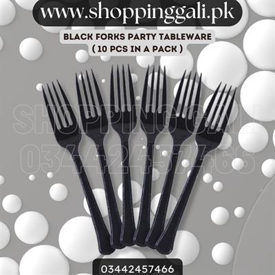 BLACK COLOR FORKS ( PACK OF 20 BLACK FORKS )