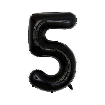 5 NUMBER FOIL BALLOON IN BLACK COLOR ( 32 INCH IN SIZE )