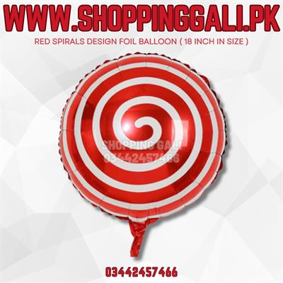 LOLLIPOP FOIL BALLOON IN RED COLOR ( 18 INCH SIZE )