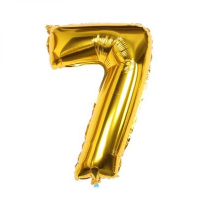 7 NUMBER FOIL BALLOON IN GOLDEN COLOR ( 16 INCH IN SIZE )