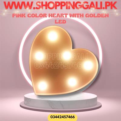 PINK HEART LED LIGHT FOR TABLE DECORATION BATTERY OPERATED