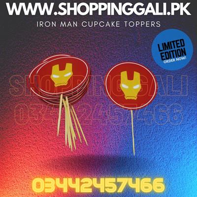 IRON MAN CUPCAKE TOPPERS ( PACK OF 10 CUPCAKE TOPPERS )