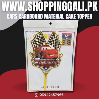 CARS CAKE TOPPER FOR CAKE DECORATION IN CARDBOARD MATERIAL