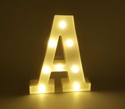 A LED ALPHABET - BATTERY OPERATED LED LETTERS FOR TABLE DECORATION