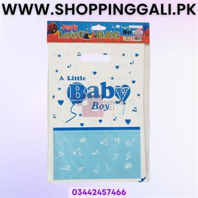 A LITTLE BABY BOY GOODY BAGS - PACK OF 10 GOODY BAGS - BABY BOY THEME GOODY BAGS