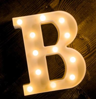 B LED ALPHABET - BATTERY OPERATED LED LETTERS FOR TABLE DECORATION