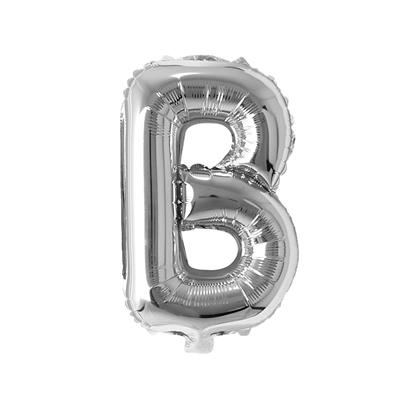 B ALPHABETS SILVER FOIL BALLOON ( 16 INCH SIZE ALPHABETS )