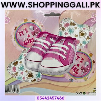 BABY GIRL FEETS FOIL BALLOONS - BABY BOY WELCOME PARTY FOIL BALLOONS - PARTY DECORATION BALLOONS