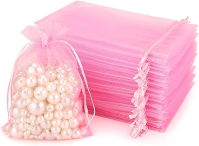 LIGHT PINK COLOR BIDH POUCH FOR NIKKAH CEREMONY ( PACK OF 50 BIDH BAGS ) UNFILLED