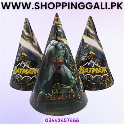 BATMAN THEME CAPS - BATMAN BIRTHDAY PARTY CAPS - PACK OF 10 BATMAN PARTY CAPS