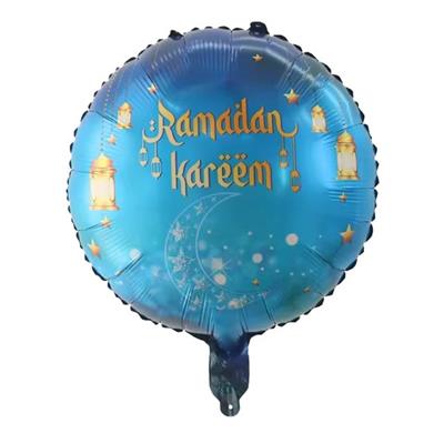 RAMADAN MUBARAK FOIL BALLOON IN BLUE COLOR ( 18 INCHES )